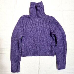 & Other Stories Alpaca Wool Blend Cropped Turtleneck Sweater